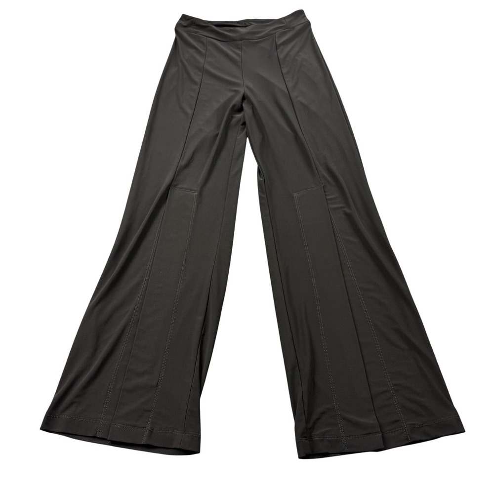 Last Tango Black High Waist Wide Leg Pants XS‎ Stretch Made USA